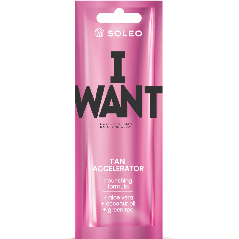5x Soleo I WANT accelerator with coconut oil 15 ml each