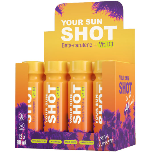 YOUR SUN SHOT Displaybox mit 12 Flaschen a 80 ml