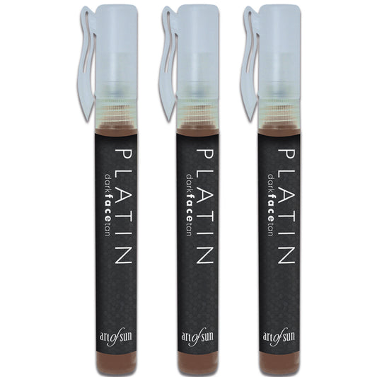 3x Art of Sun PLATIN dark face tan TWO in ONE Stick / Booster &amp; Care 10ml each = 30ml 