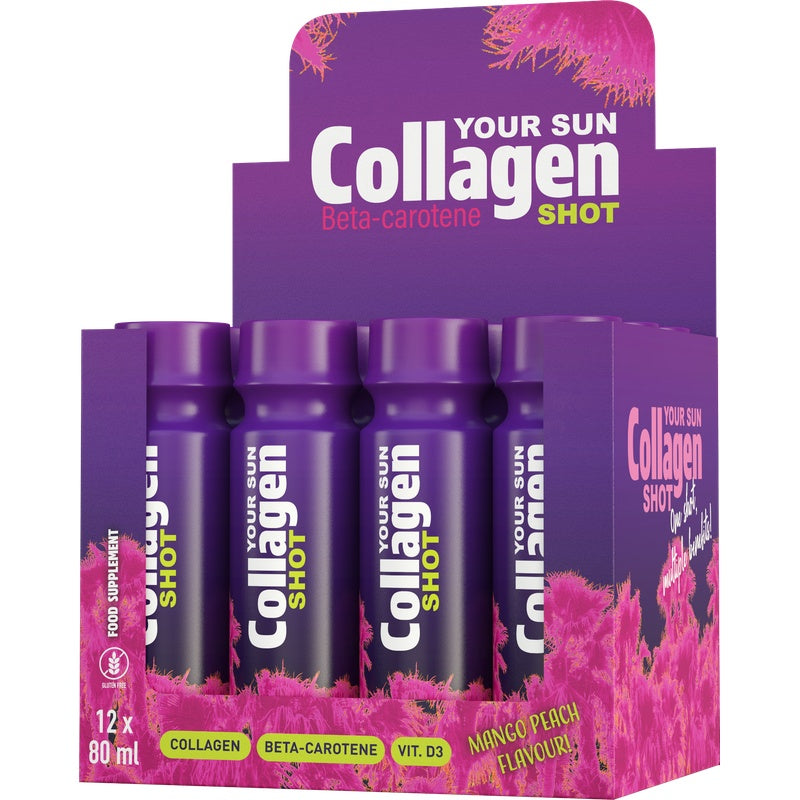 Your Sun COLLAGEN SHOT Beta-Carotin Vitamin D3 - Box mit 12 x 80 ml