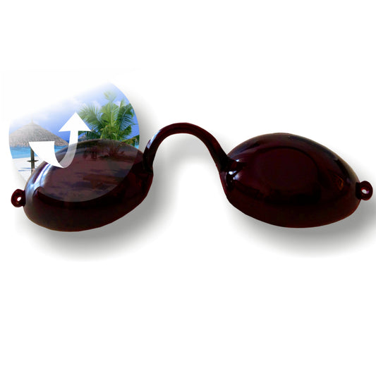UV protective glasses - solarium protective glasses - UV goggles full vision in a case 