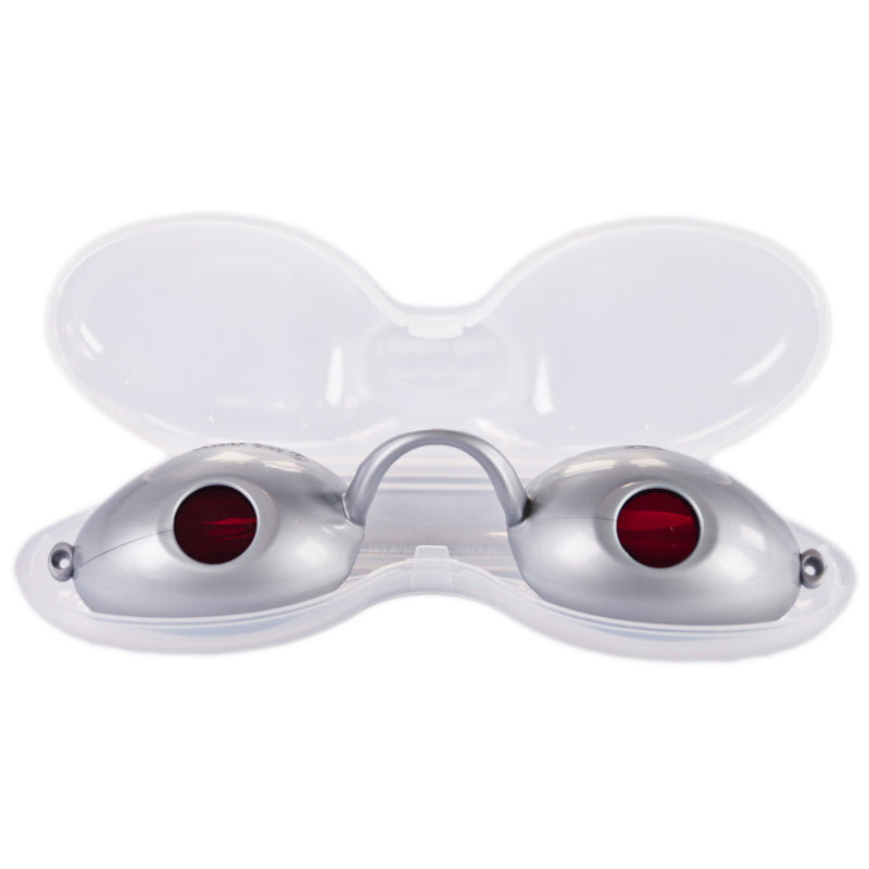 UV Schutzbrille- Solarium Schutzbrille- UV Goggles Vision2 im Etui (silber)